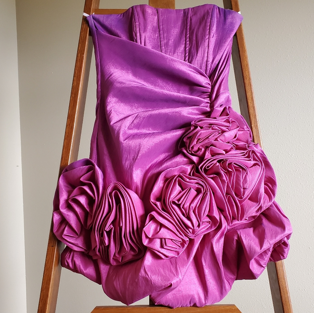 Vintage Jessica McClintock purple pink prom dress